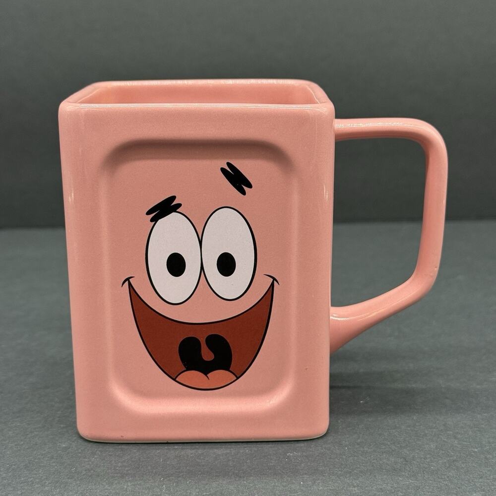Viacom Nickelodeon 2008 SpongeBob SquarePants Patrick Pink Coffee Mug Cup 20oz